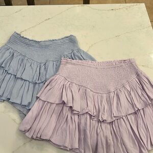 Rocknrags skirts in a set,built in shorts, both XS light purple and light blue